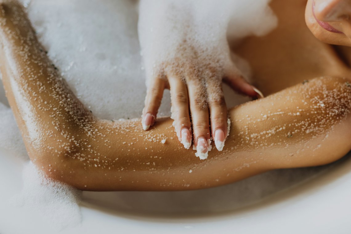 Peeling braune Haut