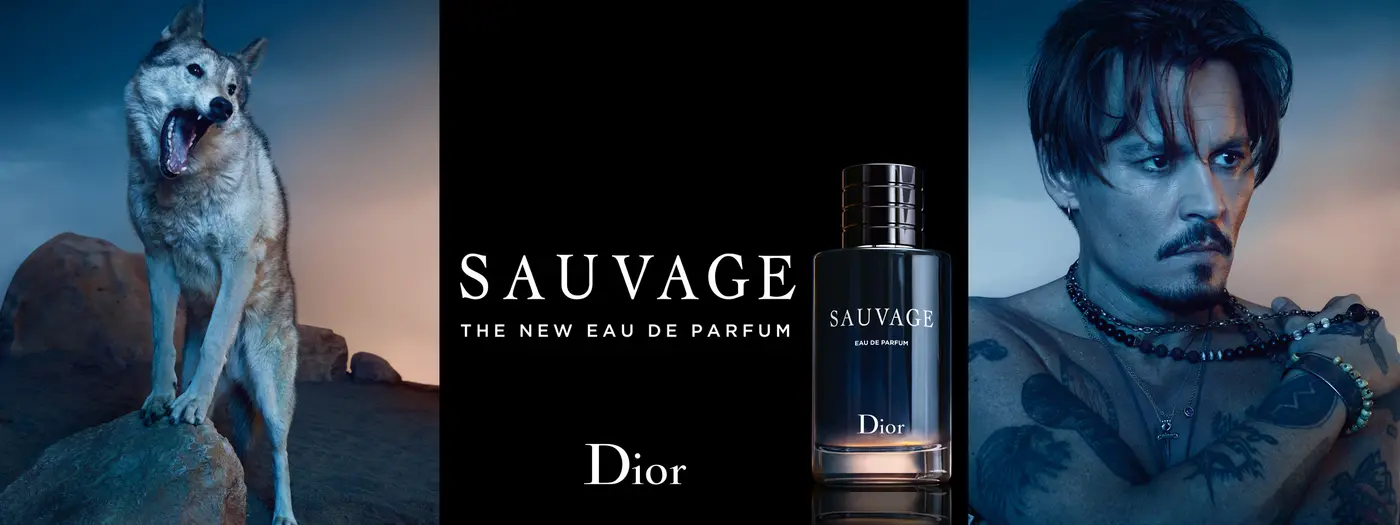 Wolf, Schriftzug, Flakon und Model