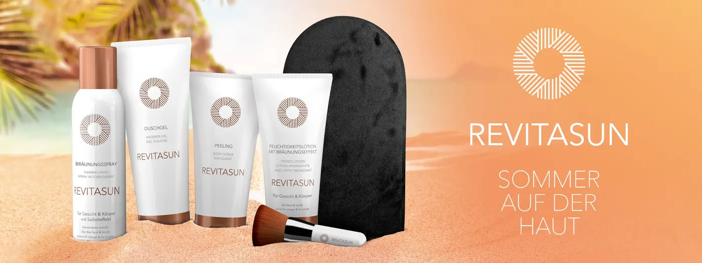 Bräunungsprodukte & Pflegeprodukte von REVITASUN für eine gebräunte Haut