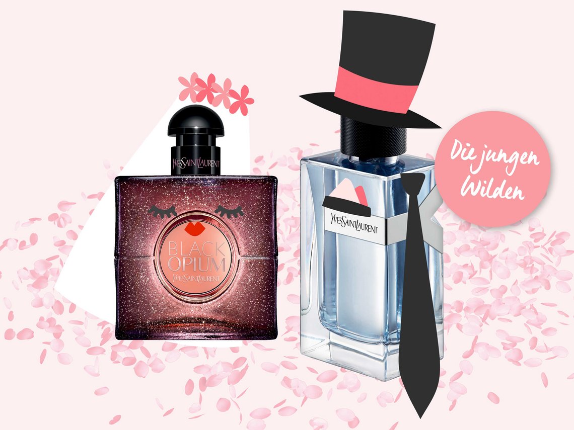 Montage Black Opium Glowing und Y – beide von Yves Saint Laurent