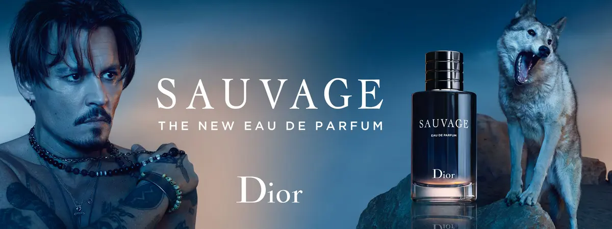 Johnny Depp mit Dior Sauvage Parfum 