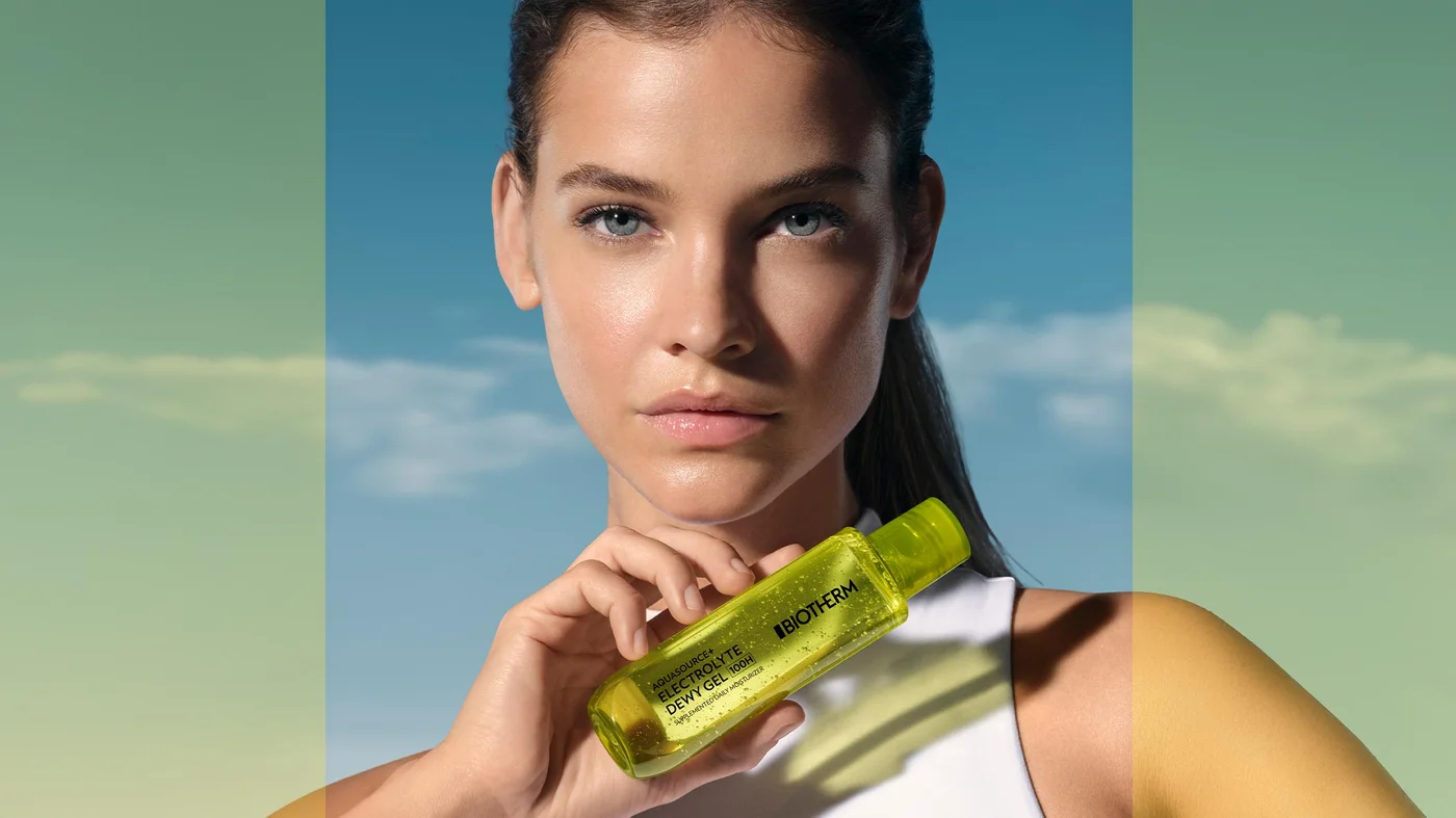 BIOTHERM Electrolyte Dewy Gel; Kampagnenvisual mit Barbara Palvin