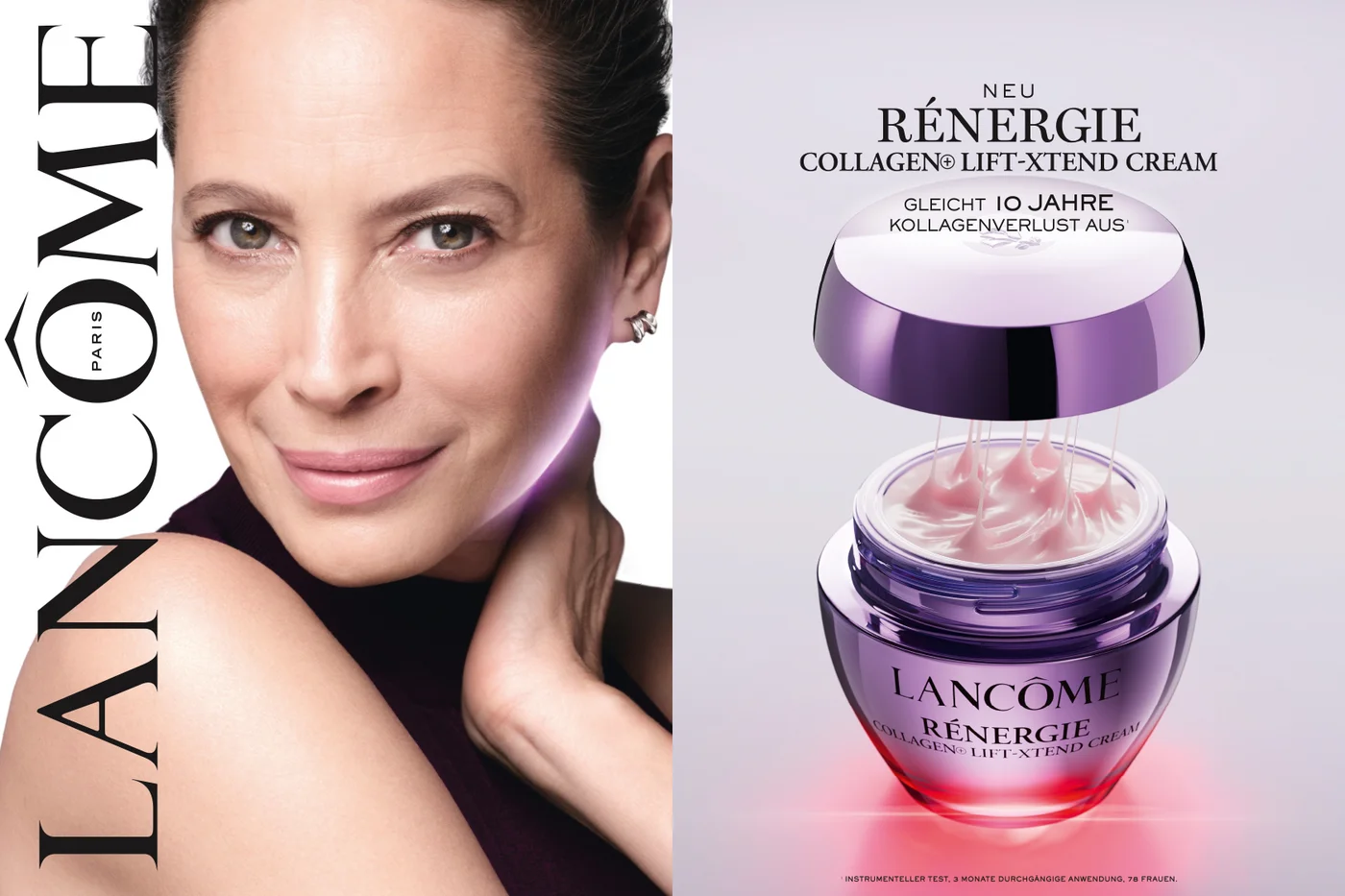 Kampagnenvisual Rénergie Collagen+ Lift-Xtend Cream, Christy Turlington 