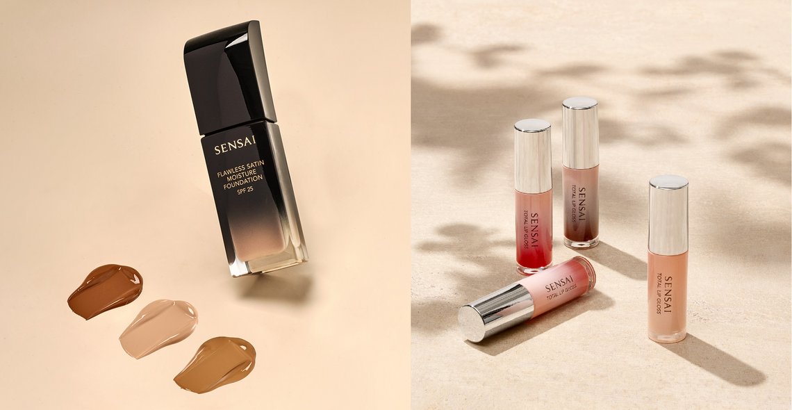 Sensai Must-haves Total Lip Gloss in Colour und Flawless Satin Moisture Foundation
