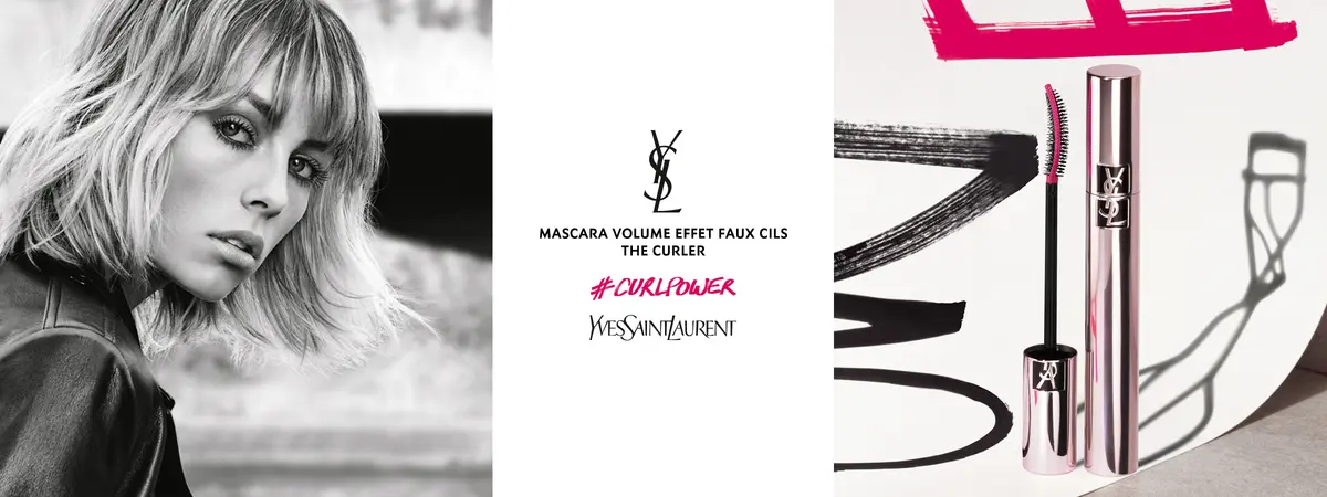 Model, Schriftzug und Mascara