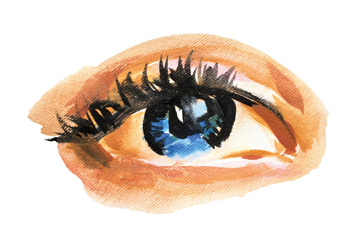 Zeichnung Blaues Auge
