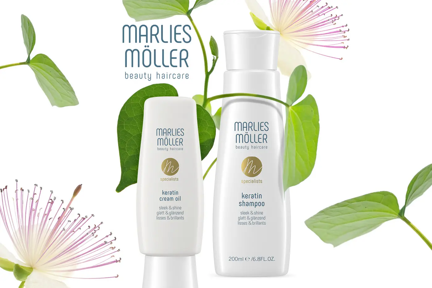 KERATIN SHAMPOO & KERATIN CREAM OIL von Marlies Möller beauty haircare