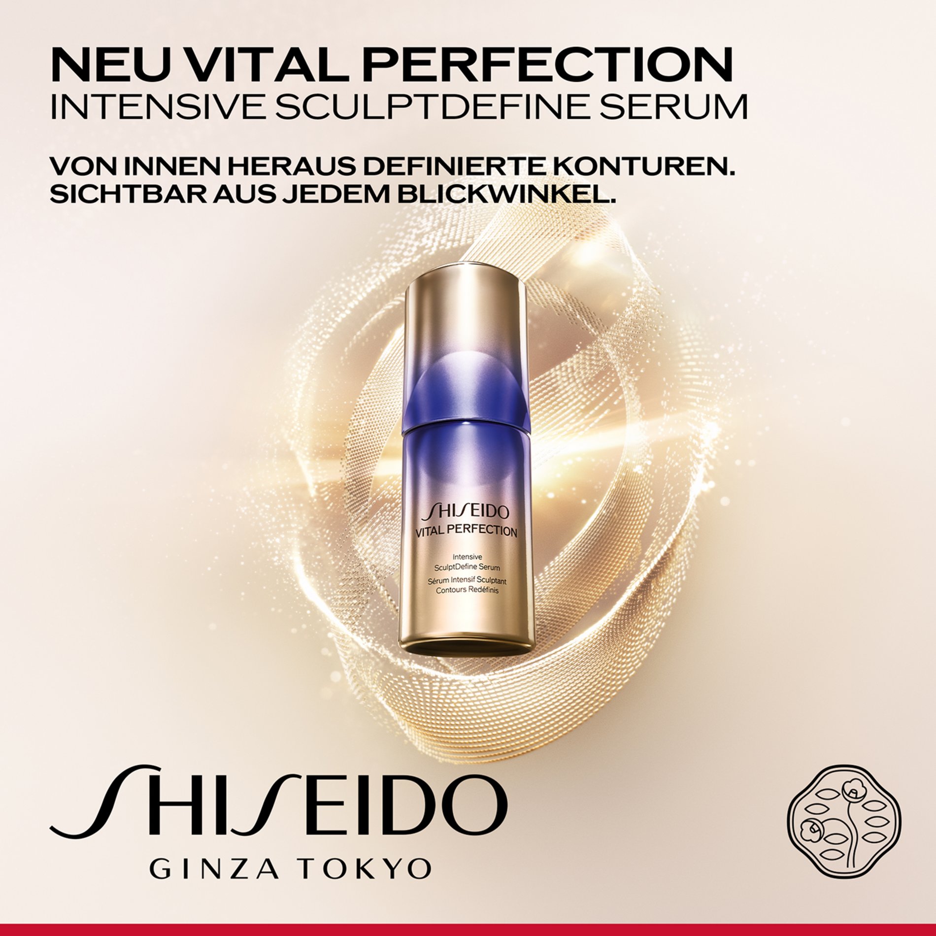 Shiseido Vital Perfection Intensive SculptDefine Serum mit Werbeclaim „Von innen heraus definierte Konturen“