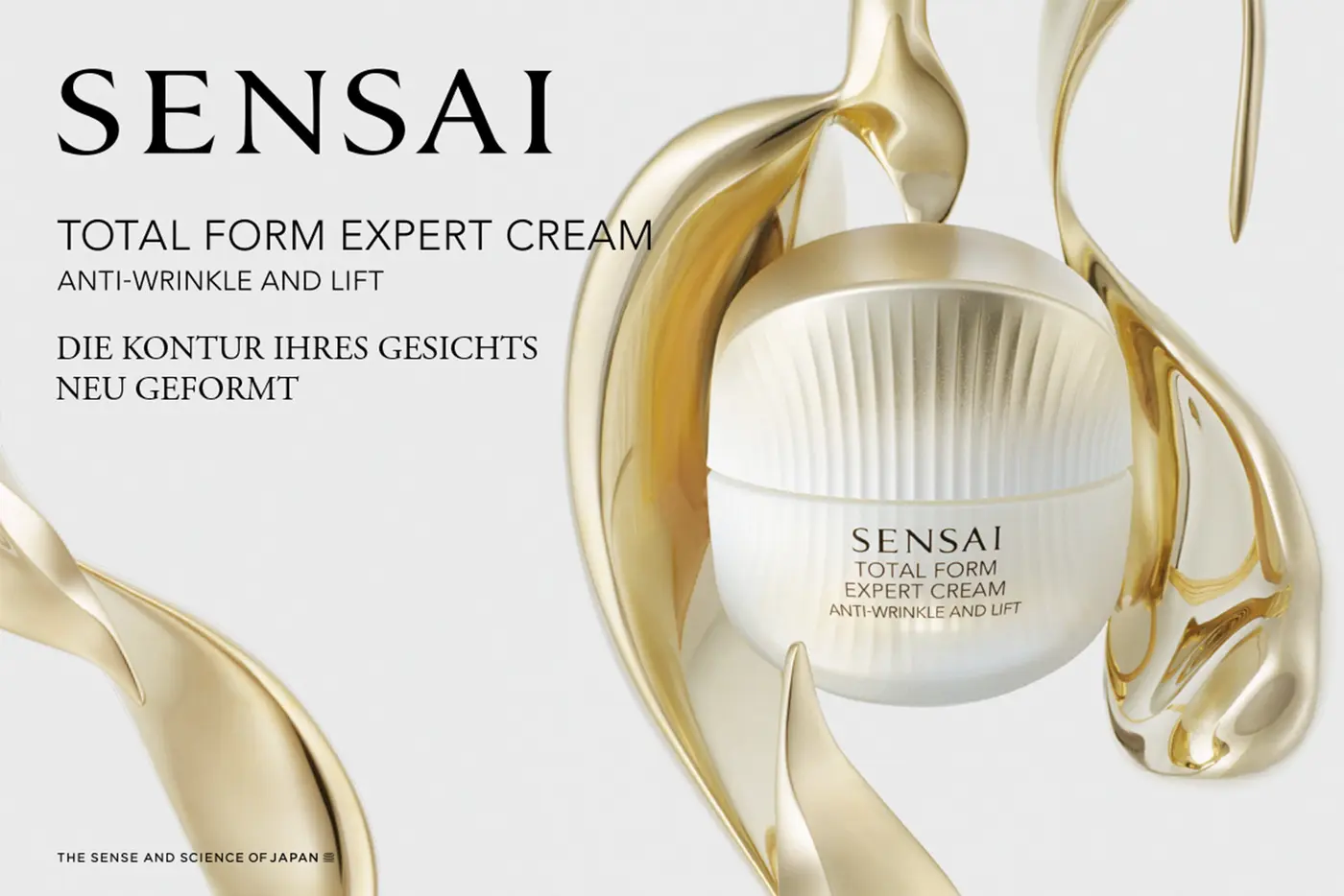 Kampagnenvisual TOTAL FORM EXPERT CREAM von SENSAI