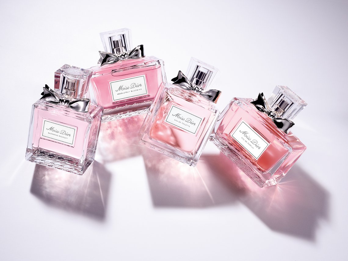 Die Miss Dior Düfte nebeneinander