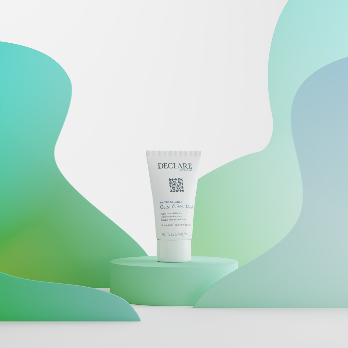 Kampagnenvisual Declaré; Hydro Balance Ocean's Best Maske