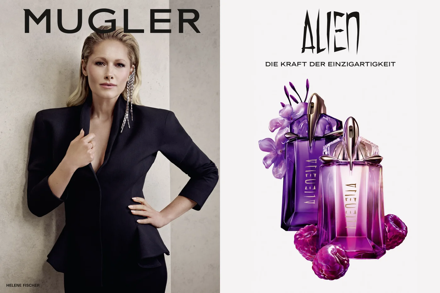 Helene Fischer als das neue Testimonial von Mugler Alien