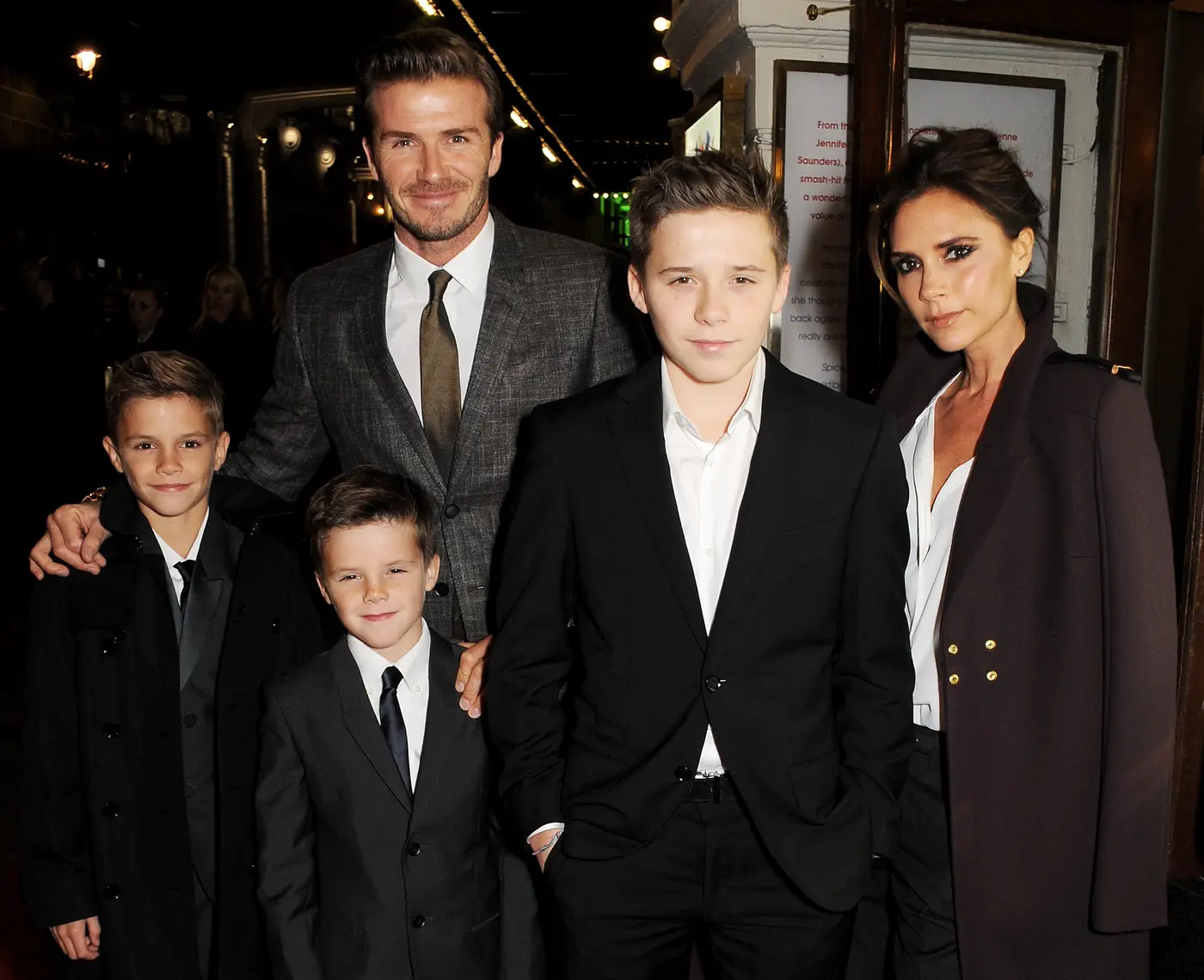 Victoria Beckham, David Beckham und ihre Söhne