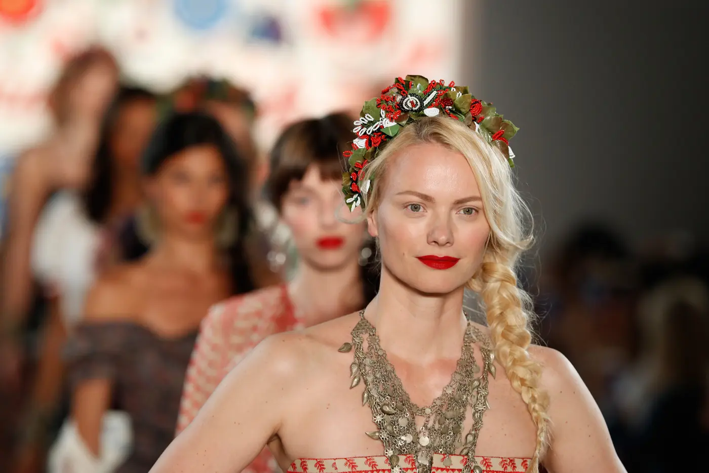 Franziska Knuppe bei der Lena Hoschek Show der Berliner Fashion Week, 2018