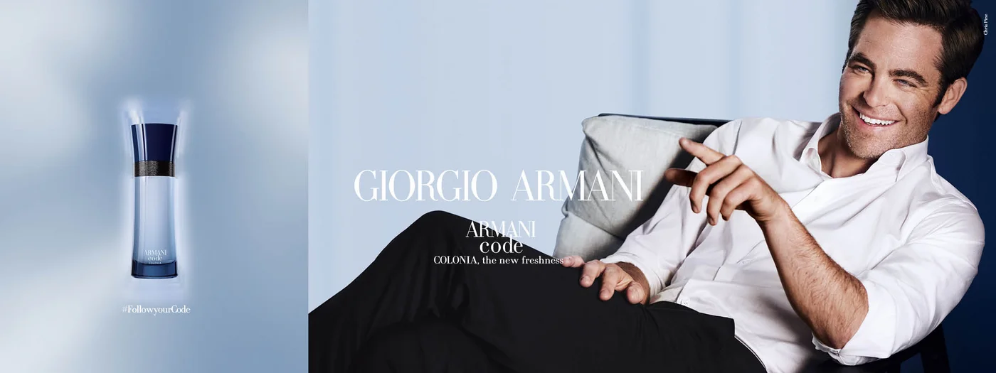 Kampagnenvisuell von dem Herrenduft Armani Code Colonia