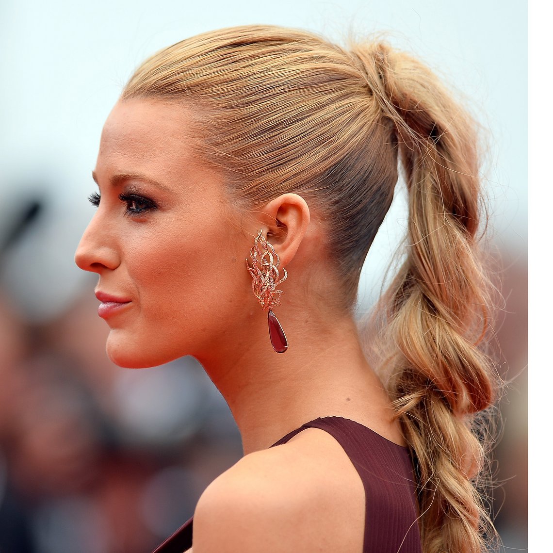 Blake Lively mit Kordelzopf Flechtzopf