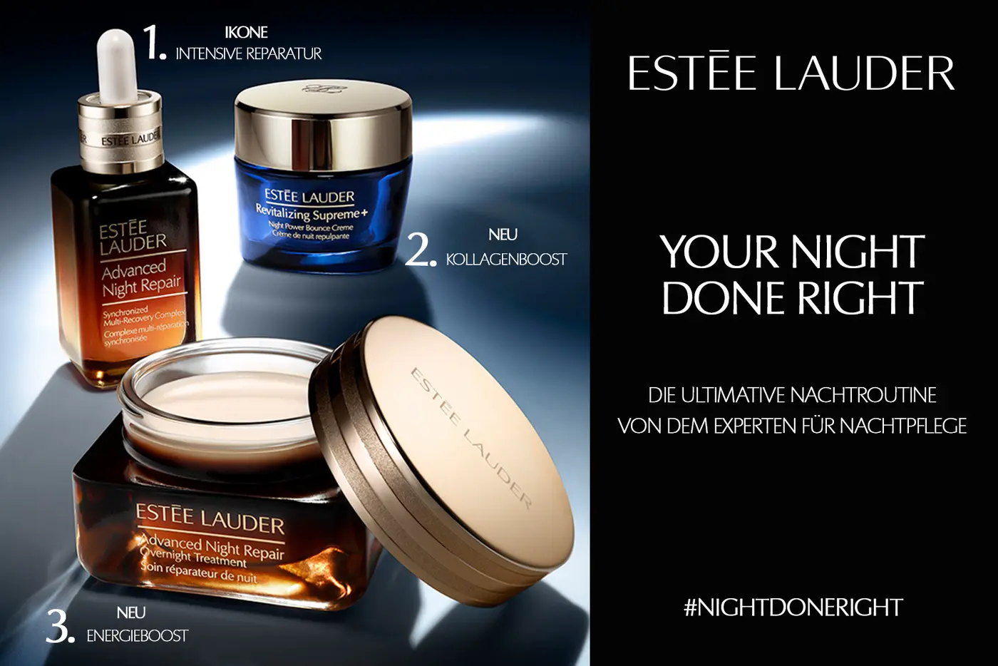 Nachtroutine Produkte von Estée Lauder