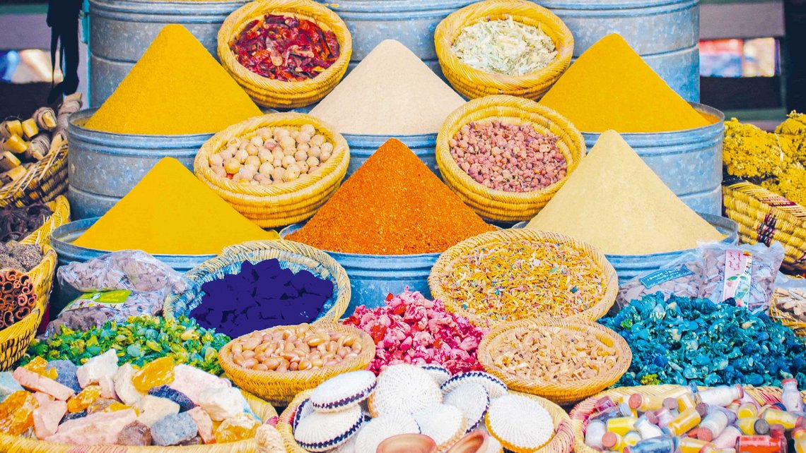 Gewürze Markt Marrakesch Marokko