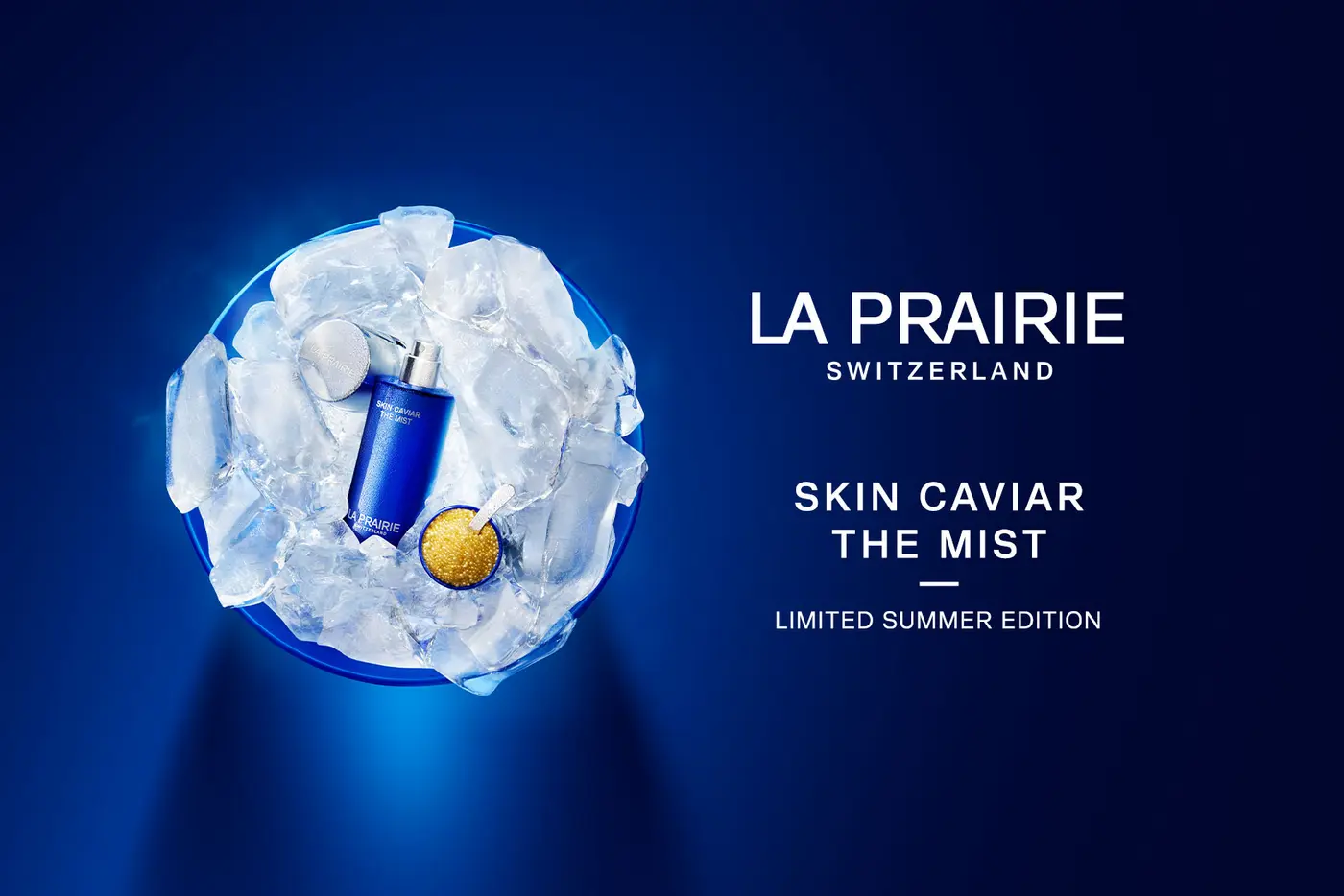 Kampagnenvisual zu SKIN CAVIAR THE MIST von La Prairie: