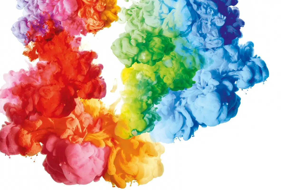 Bunte Wolke in Regenbogenfarben