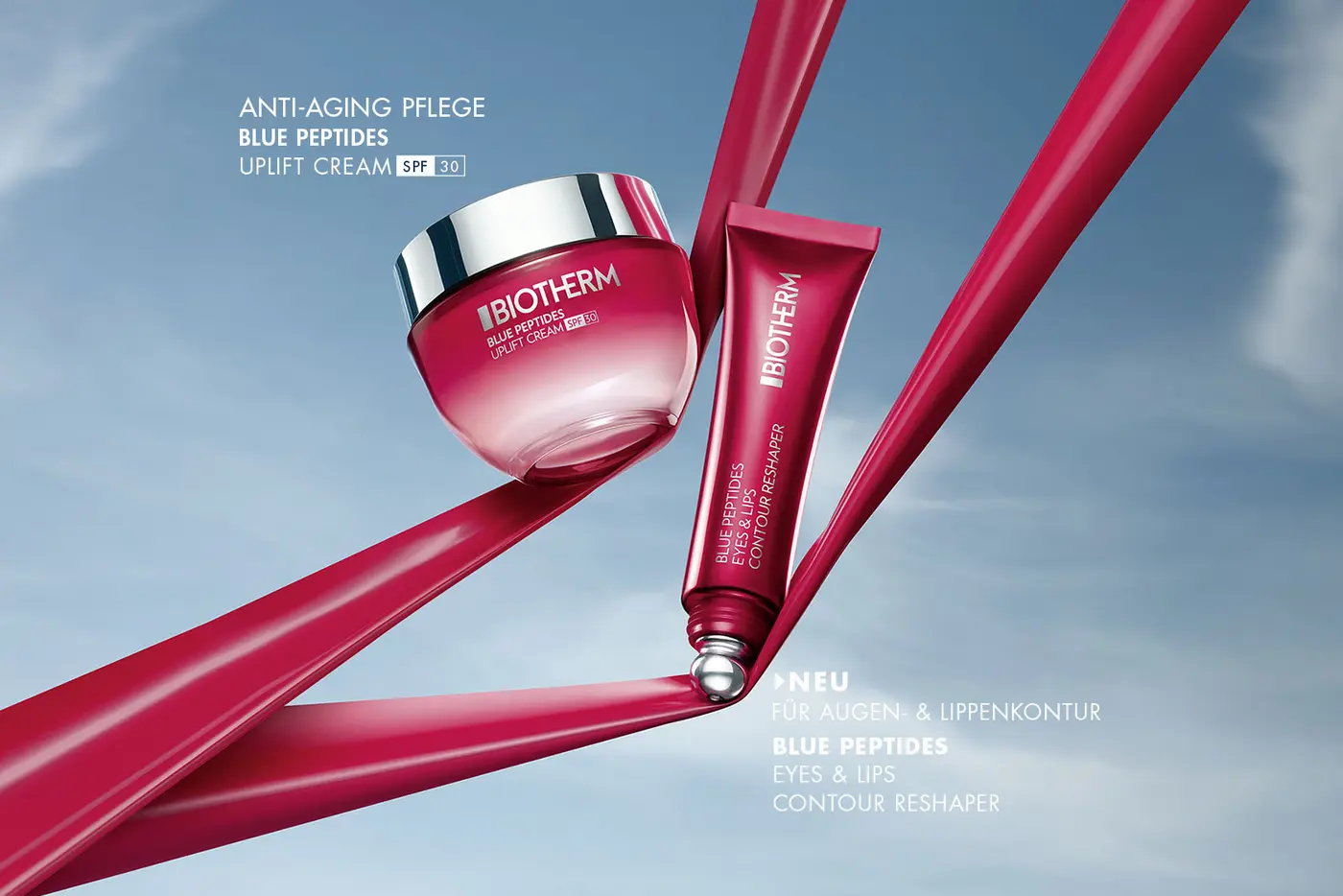 Kampagnenvisual: Blue Peptides Eyes & Lips Reshaper von BIOTHERM