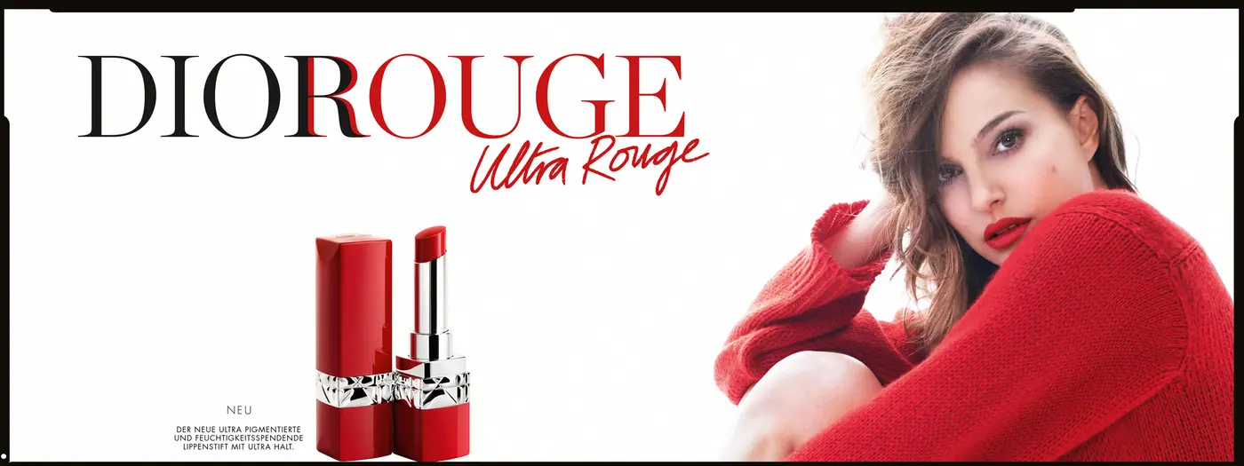 Nathalie Portman mit Dior Ultra Rouge Lippenstift