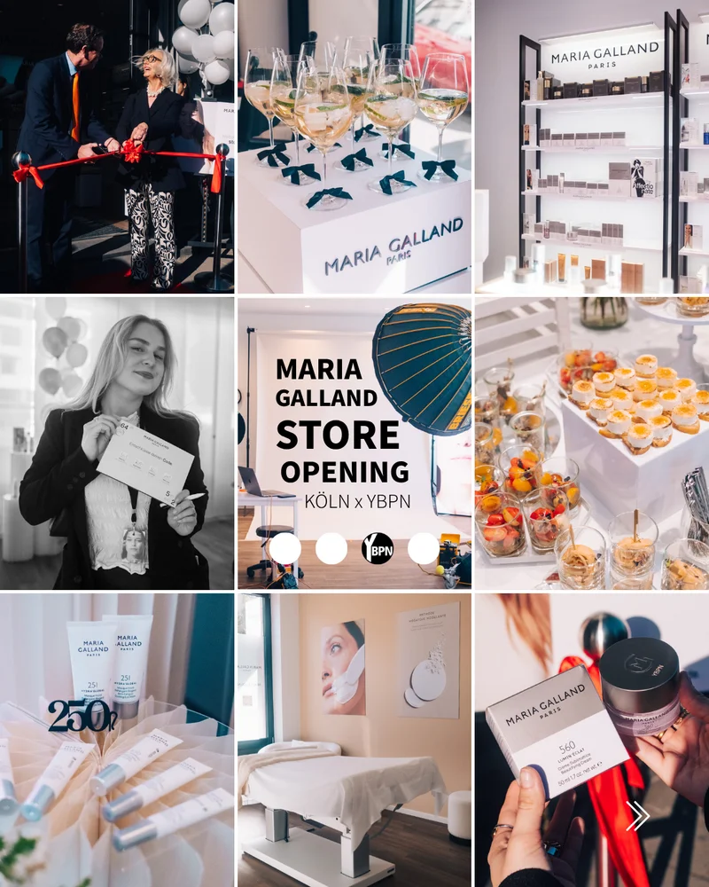 Verschiedene Impressionen des Maria Galland Store Openings 