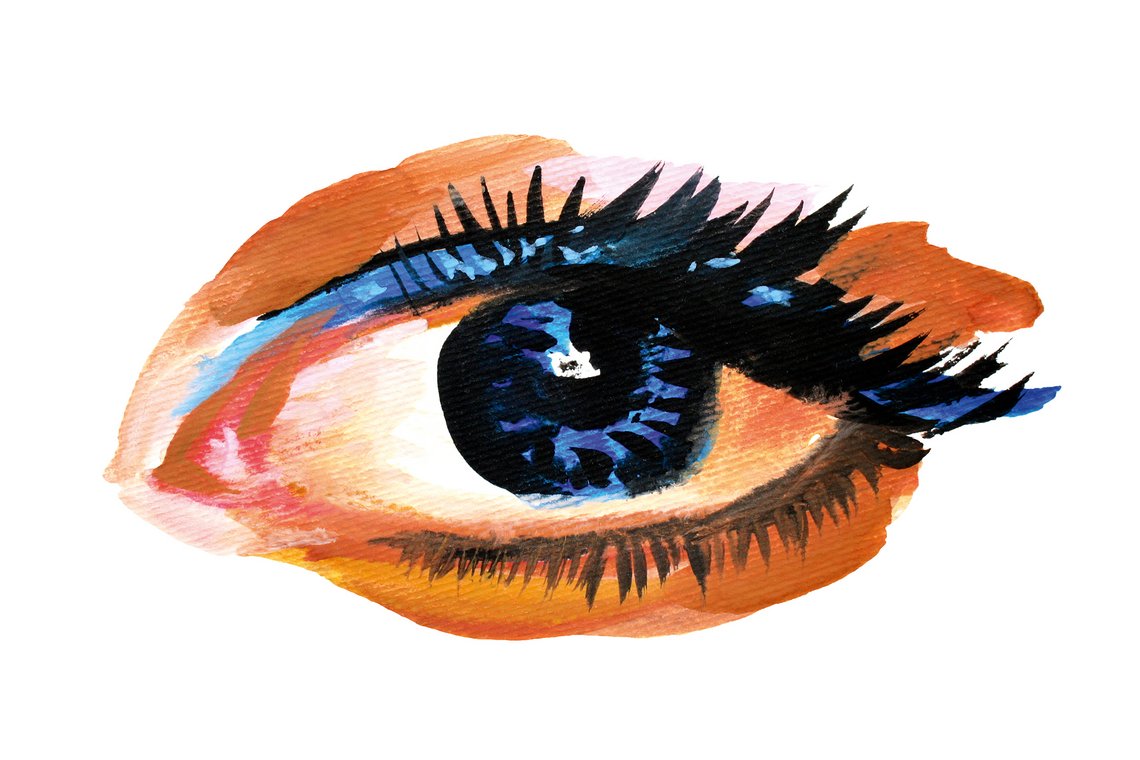 Blaues Auge Zeichnung