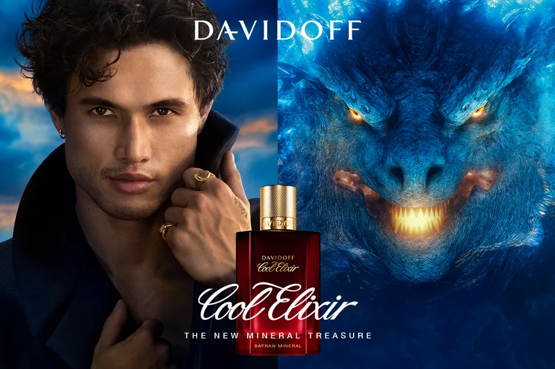 Kampagnenvisual Davidoff, Davidoff Cool Elixir Parfum Safran Mineral