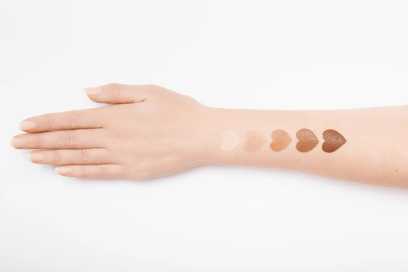 Unterarm mit Make-up-Nuancen