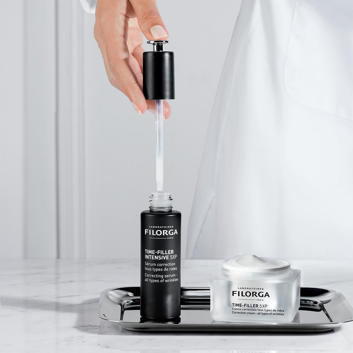 Time-Filler Intensive Serum 5XP und Time-Filler Creme 5XP von FILORGA