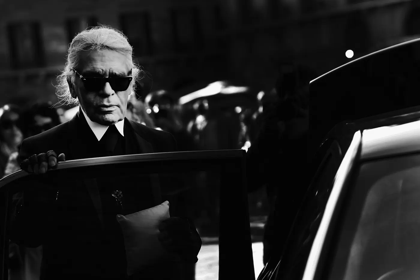 Karl Lagerfeld bei der Conde' Nast International Luxury Konferenz, Florenz 2015