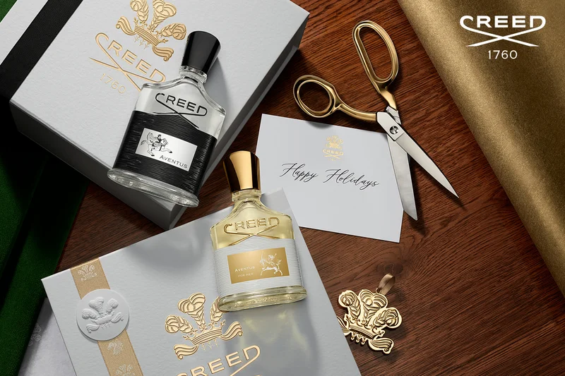Flakons der Aventus Düfte für Sie und Ihn, Holiday Collection von The House of Creed