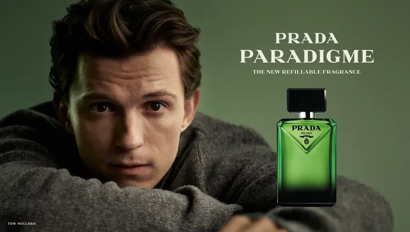 Kampagnenvisual PRADA PARADIGME mit Tom Holland 