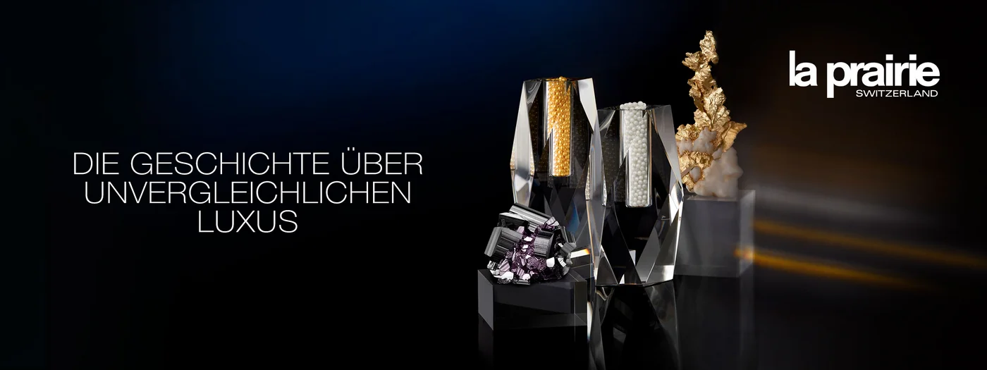La Prairie Logo mit Wasserhintergrund