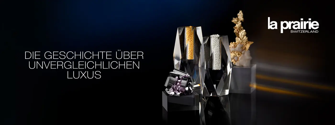 La Prairie Logo mit Wasserhintergrund