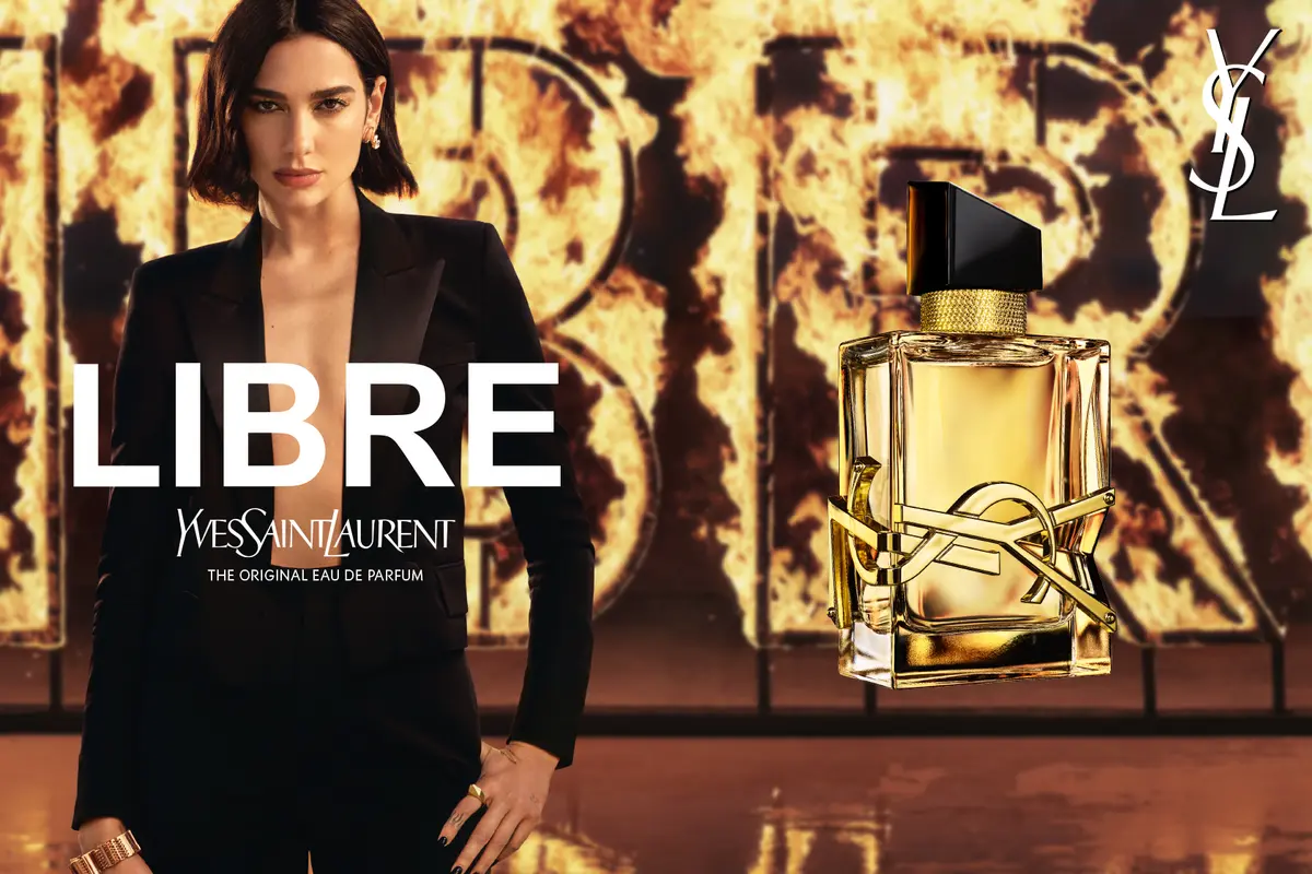 Kampagnenvisual von LIBRE mit Dua Lipa