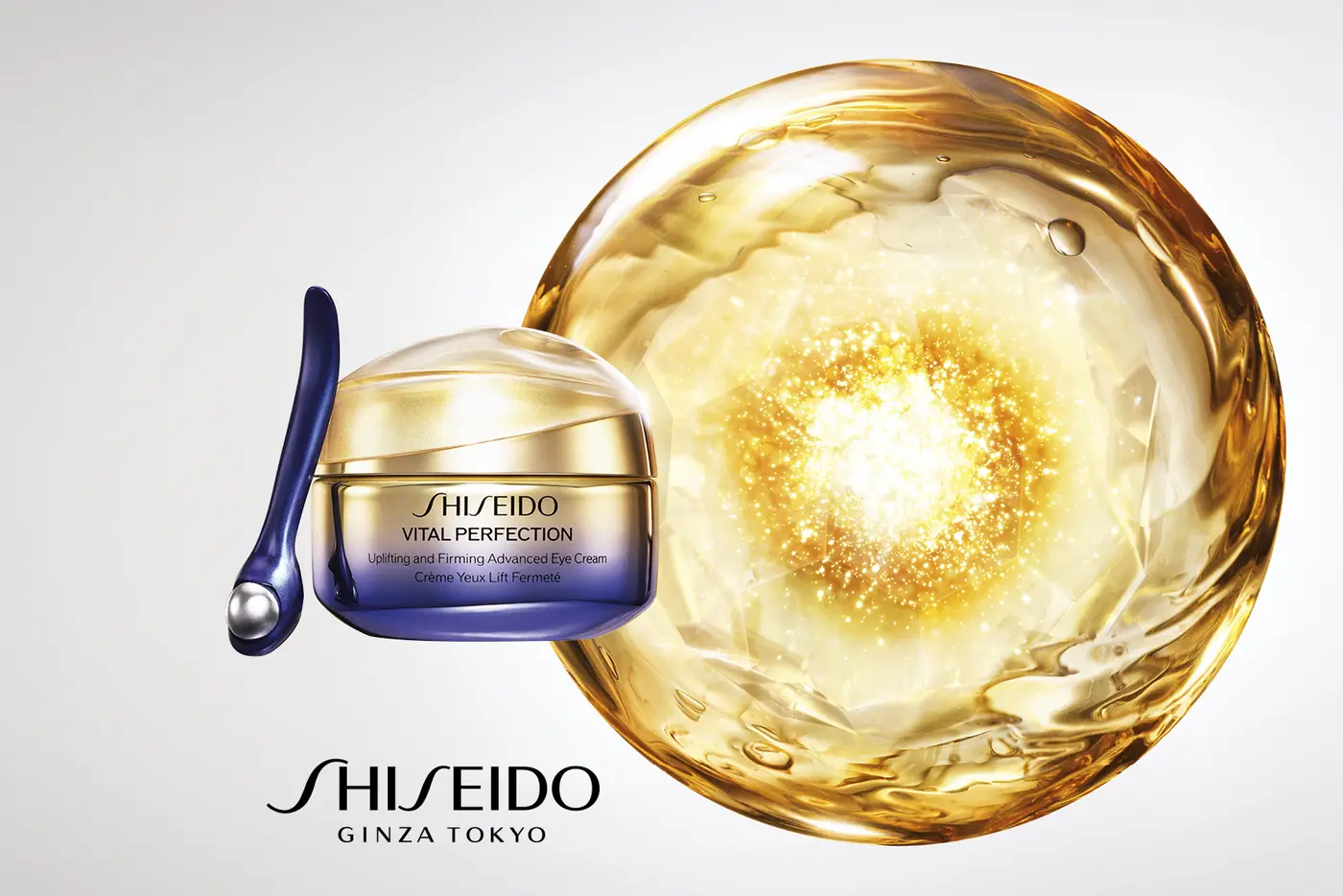 Kampagnenvisual Vital Perfection Uplifting and Firming Advanced Eye Cream von SHISEIDO
