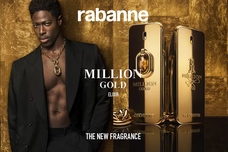 Kampagnenvisual MILLION GOLD ELIXIR von Rabanne