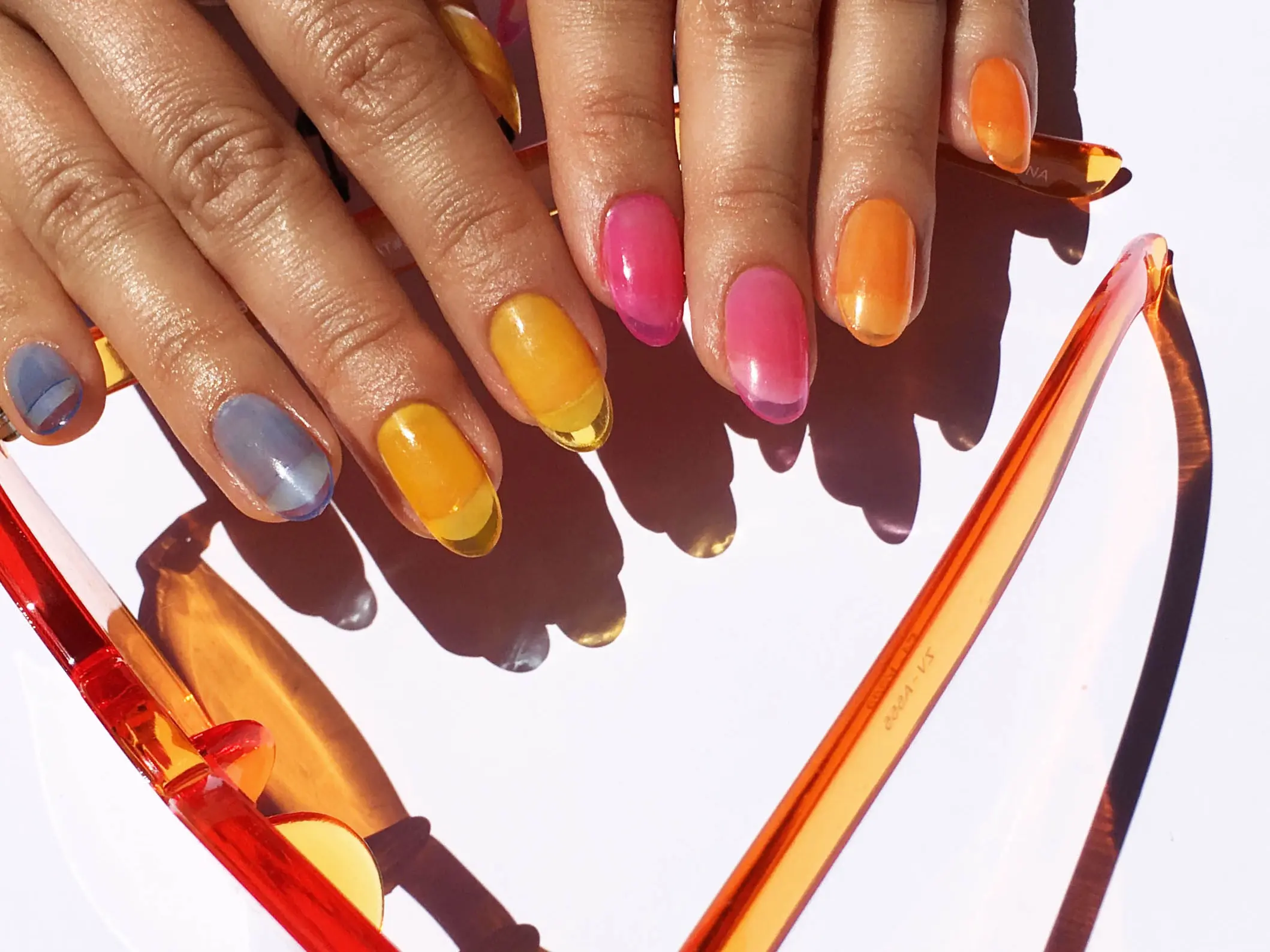 Jelly Nails in bunten Farben