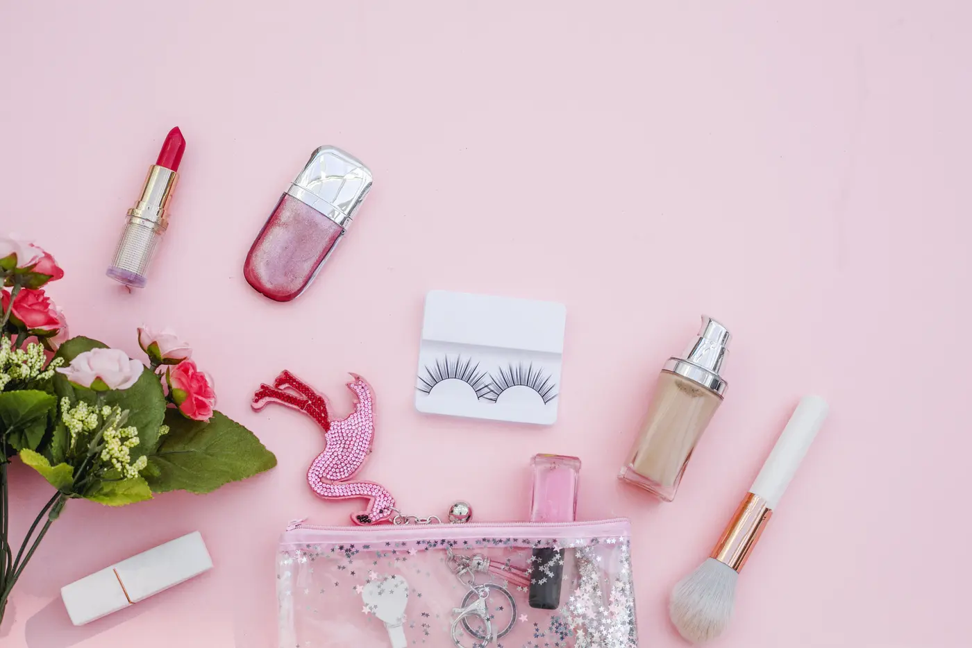 Schreibtisch mit Make-up