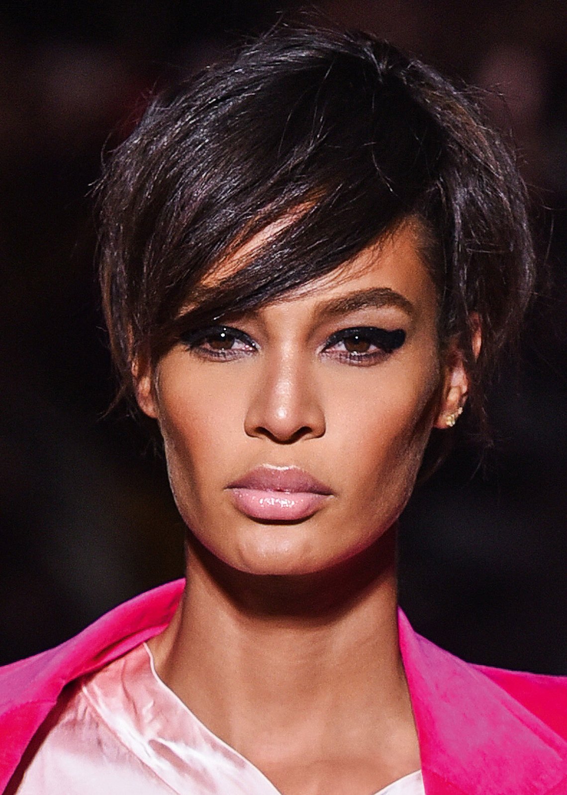 Model mit Eyeliner bei Tom Ford - Runway - September 2017 - New York Fashion Week