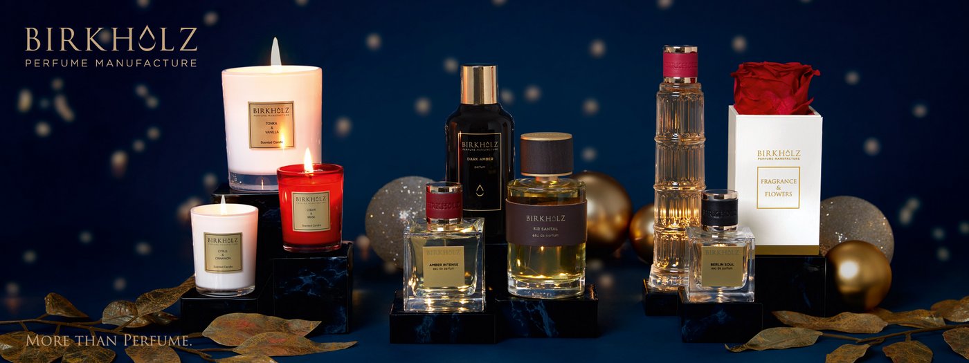 Besonderes Weihnachtsgeschenk von Birkholz: Parfums, Duftkerzen und mehr
