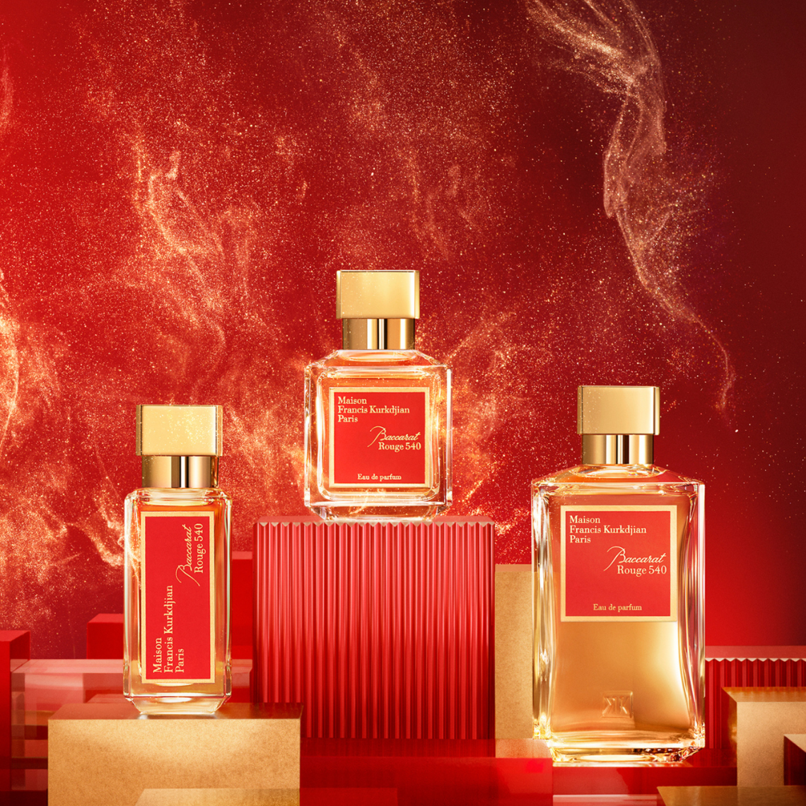 Trio Baccarat Rouge 540 Baccarat Rouge 540 als Eau, Extrait de Parfum und Body Oil