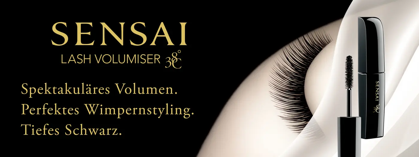 Frauengesicht mit Wimpern und SENSAI Mascara 
