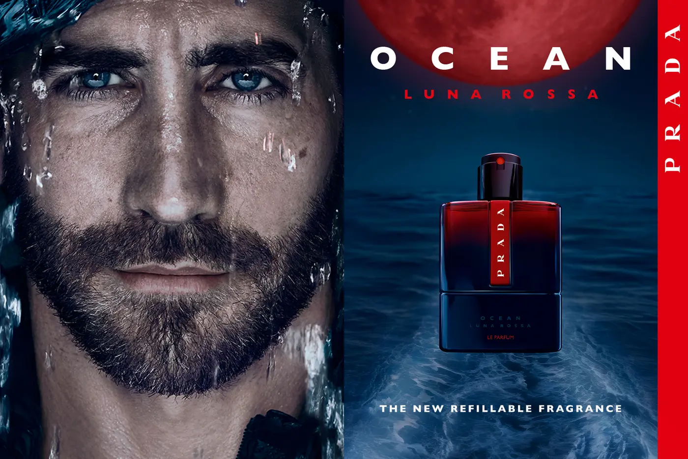 Kampagnenvisual Prada Luna Rossa Ocean Le Parfum, Testimonial Jake Gyllenhaal