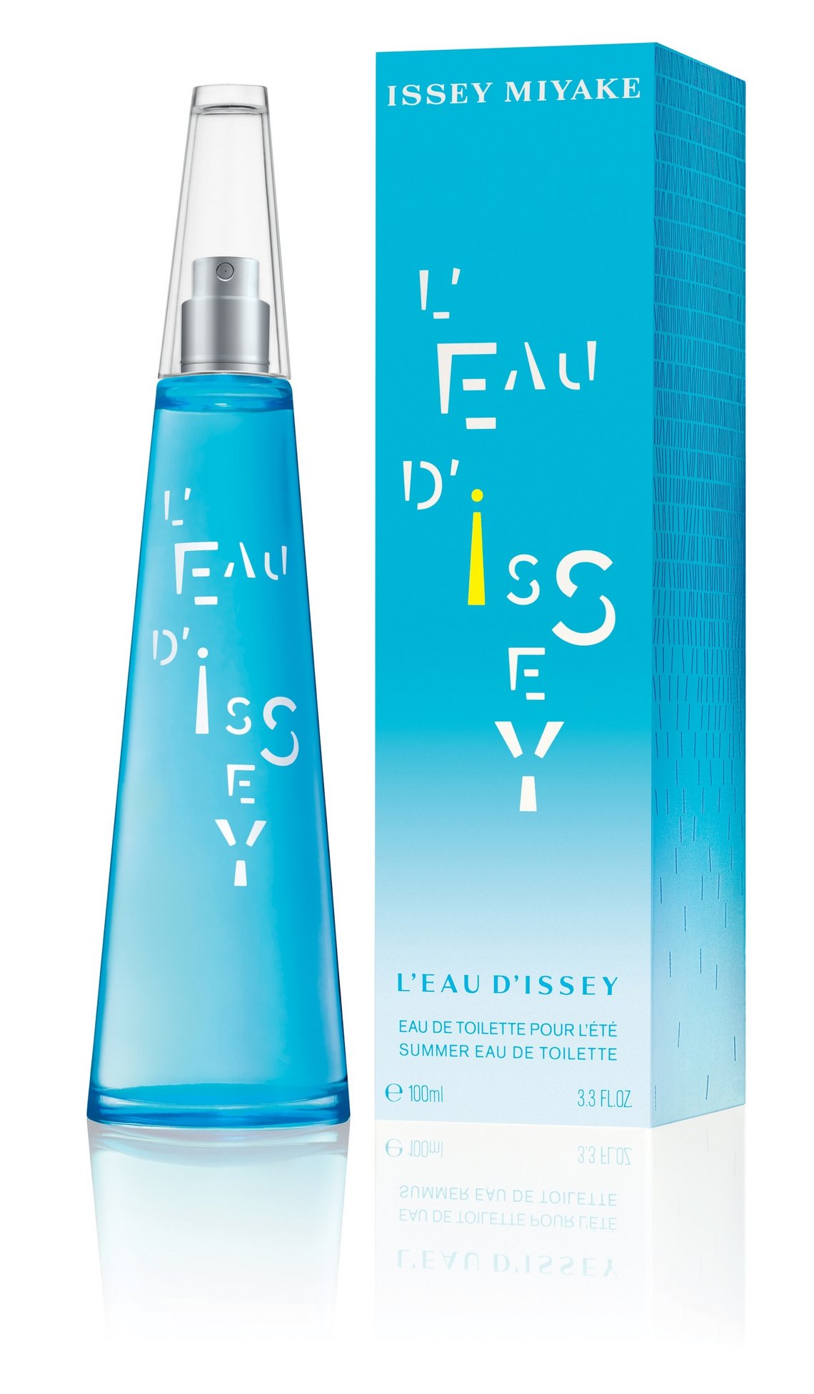 Hellblauer Parfumflacon