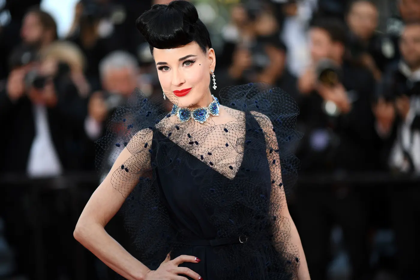 Dita von Teese bei der Vorführung von „Rocketman“ auf den 72. Filmfestspielen von Cannes, 2019