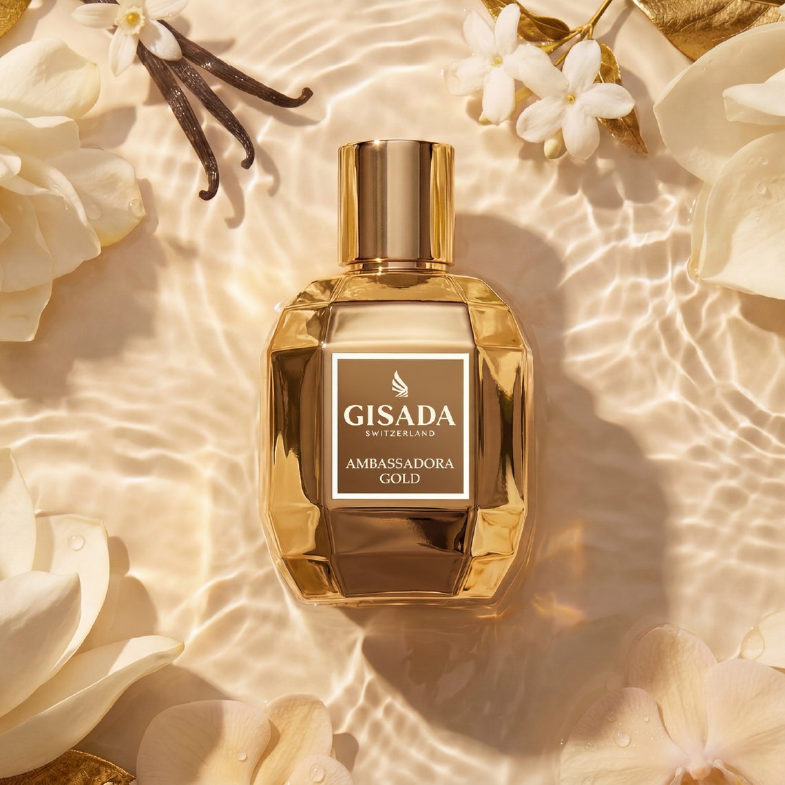 GISADA Ambassadora Gold Eau de Parfum mit weißen Vanille-Blüten