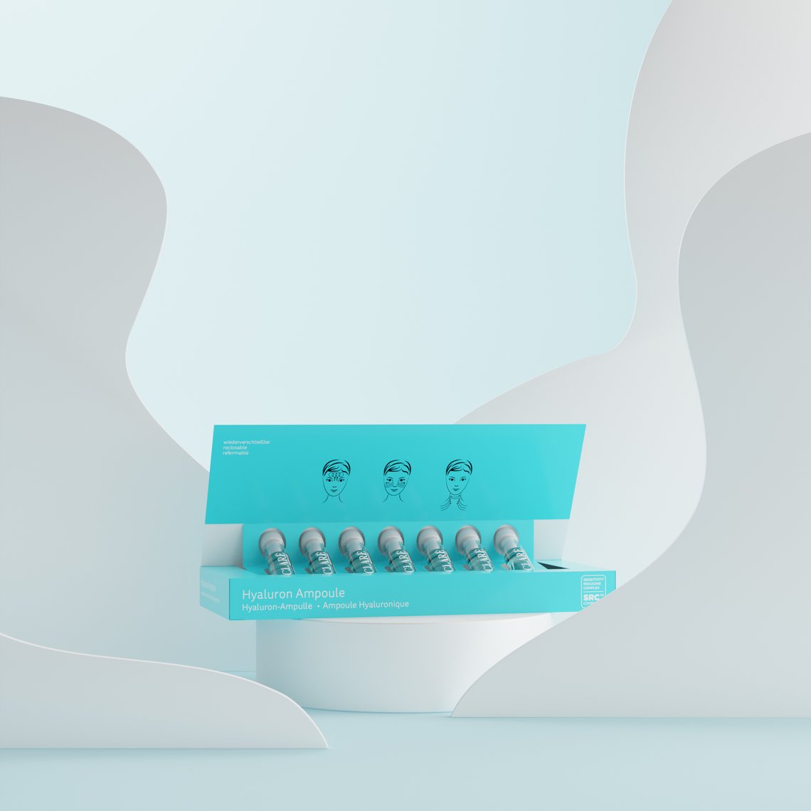 Kampagnenvisual Declaré; Hyaluron Ampoule